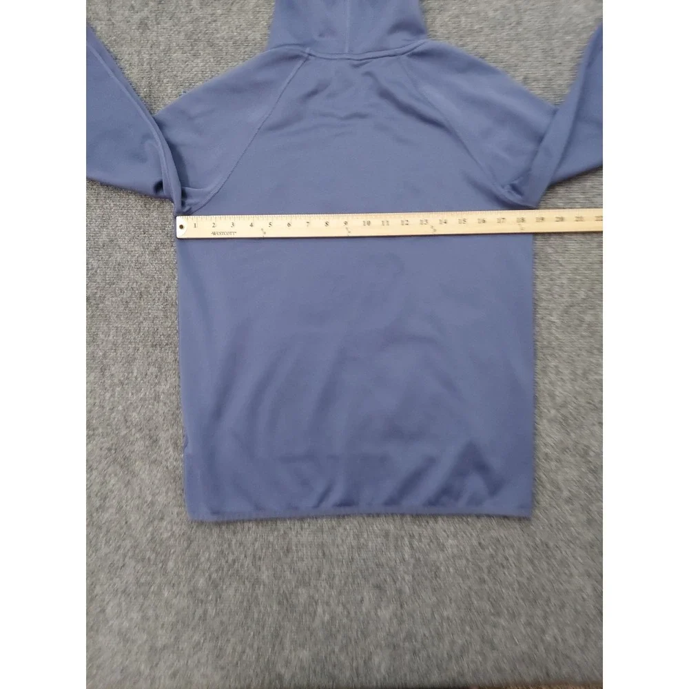 Nike Dri-FIT Hoodie Womens‎ Small Blue Sweatshirt Center Swoosh Kangaroo Pocket